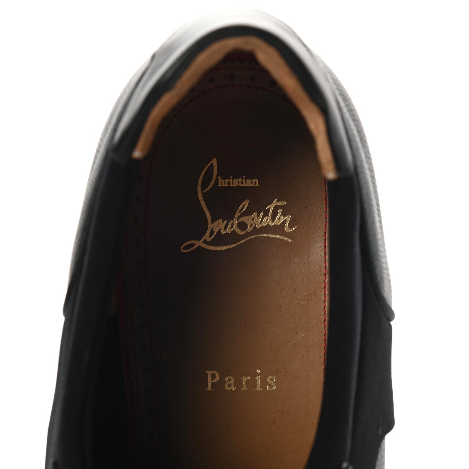 Christian Louboutin Smooth Textured Calfskin Mika Sky Mens Flats 46 Black 7 of 9