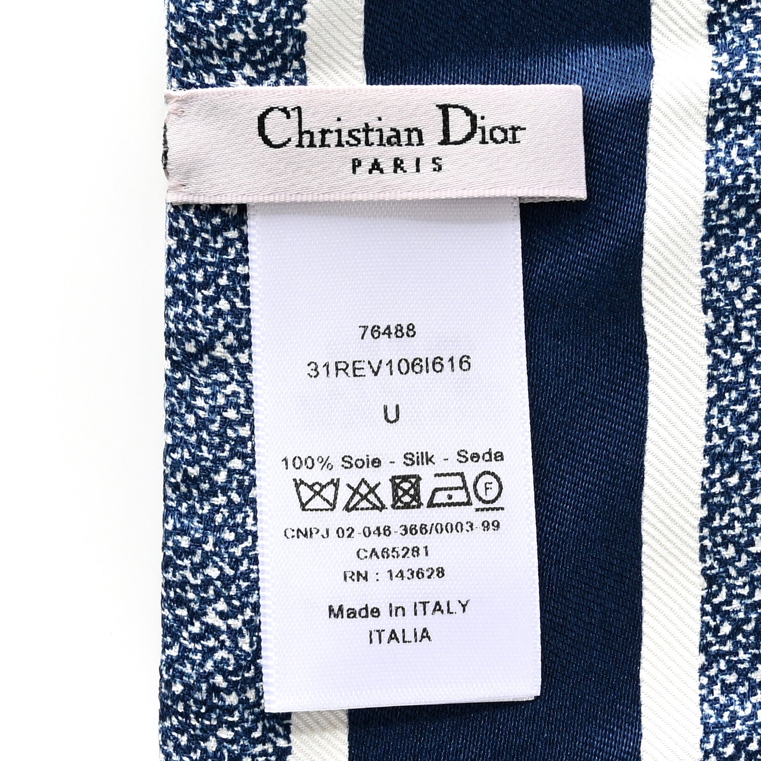 Christian Dior Silk Rêve d'infini Mitzah Scarf Blue 2 of 3