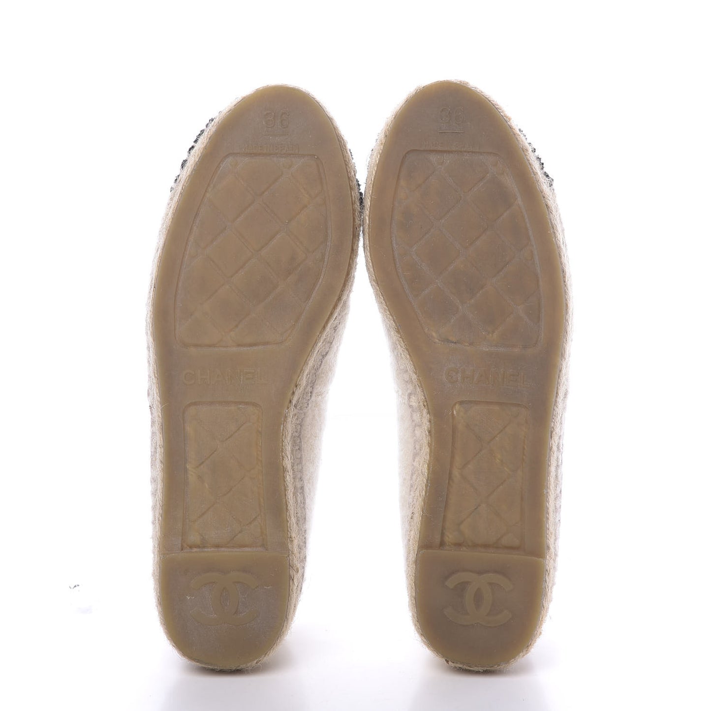 Wool CC Espadrilles 36 White Black