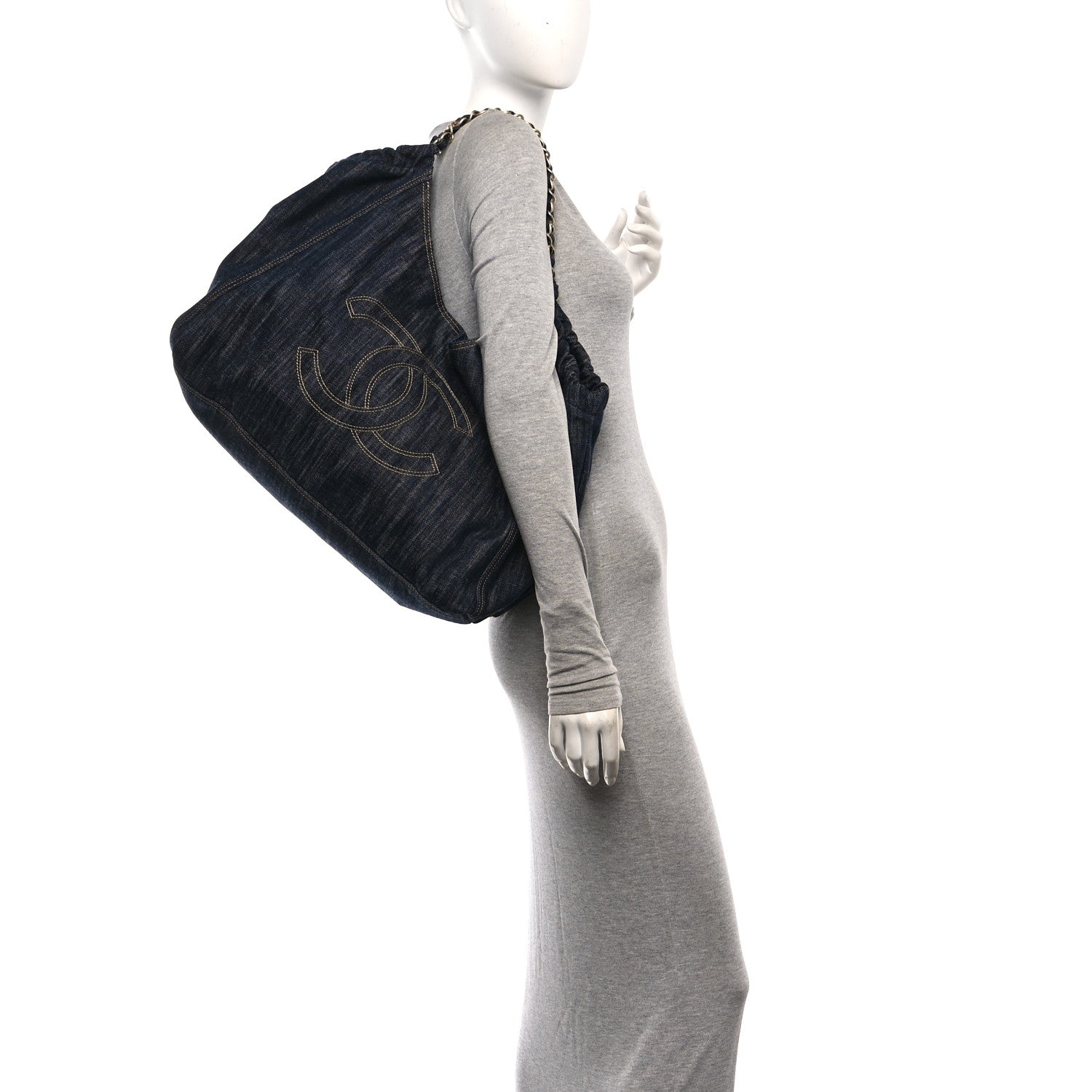 Chanel Denim XL Coco Cabas Tote Blue 2 of 11