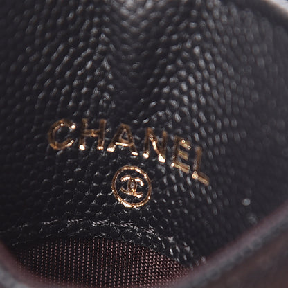 Chanel Caviar Quilted Card Holder On Chain Black 6 of 9
