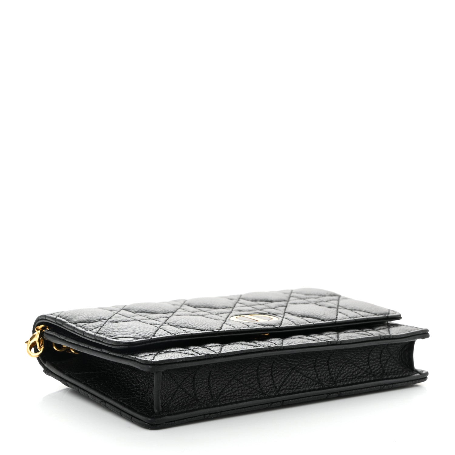 Christian Dior Supple Calfskin Caro Pouch with Chain Black 3 of 9
