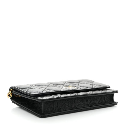 Christian Dior Supple Calfskin Caro Pouch with Chain Black 3 of 9