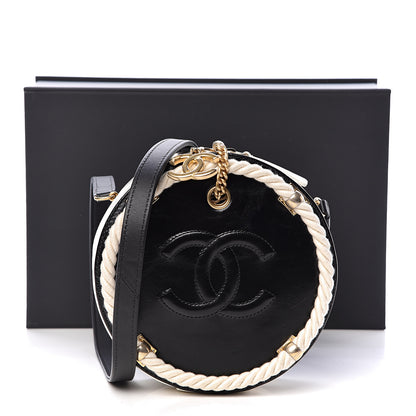 Chanel Crumpled Calfskin Cotton Small En Vogue Round Bag Black 11 of 11