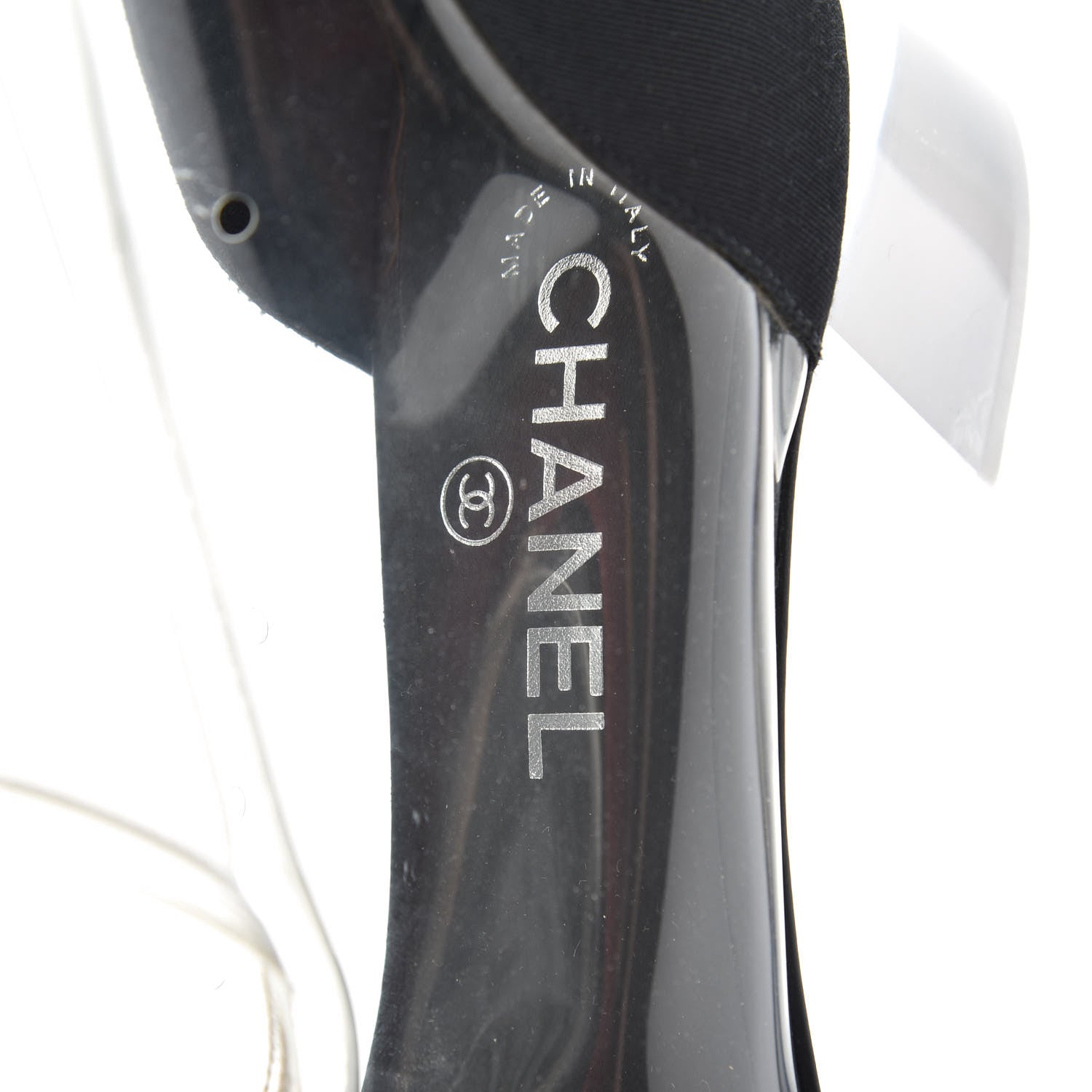 Chanel PVC Grosgrain High Boots 40 Transparent Black 7 of 7