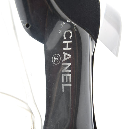Chanel PVC Grosgrain High Boots 40 Transparent Black 7 of 7
