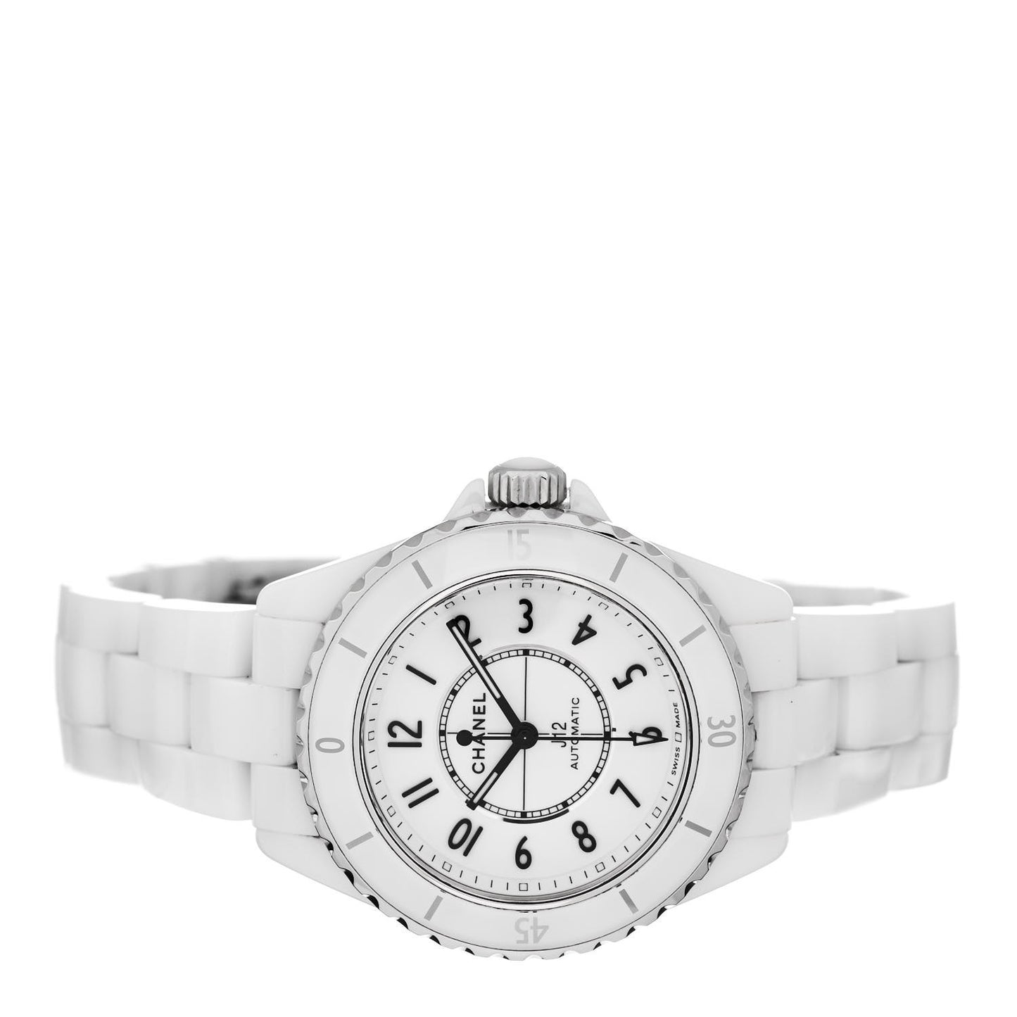 Stainless Steel Ceramic 33mm J12 Automatic Watch White