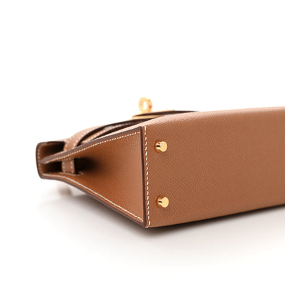 Hermes Epsom Mini Kelly Sellier 20 Gold 10 of 11