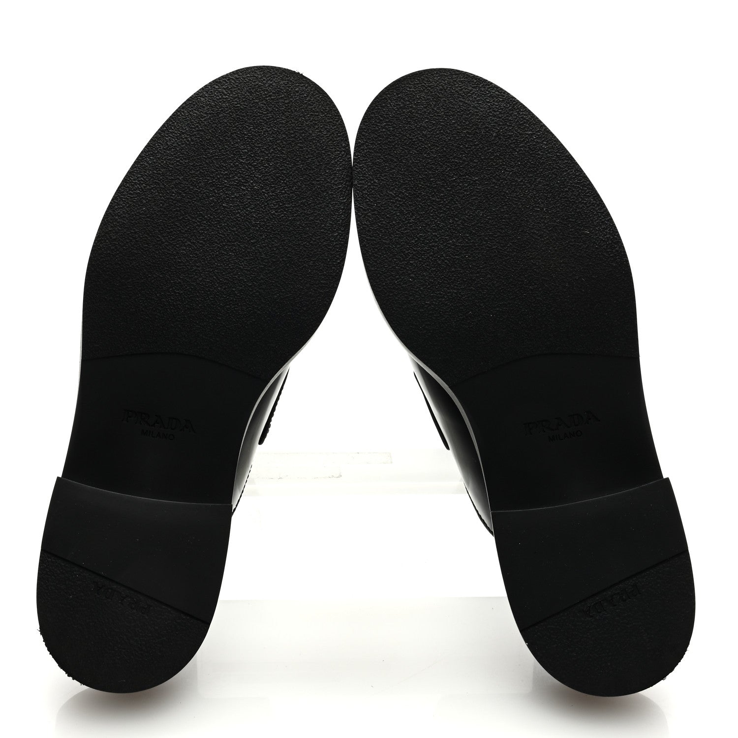 Prada Spazzolato Metal Triangle Logo 40mm Loafer Mules 36.5 Black 5 of 9