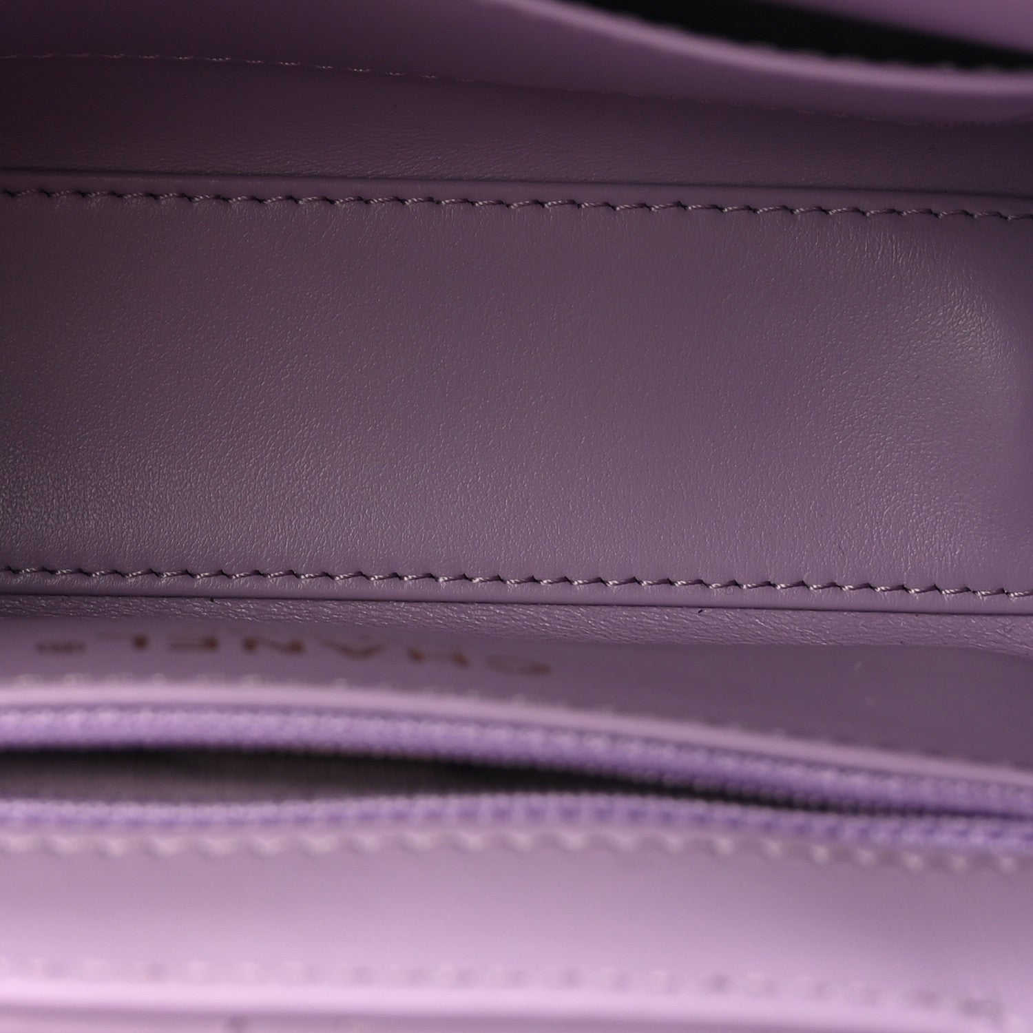 Chanel Shiny Aged Calfskin Quilted Nano Kelly Shopper Lilac 5 of 10