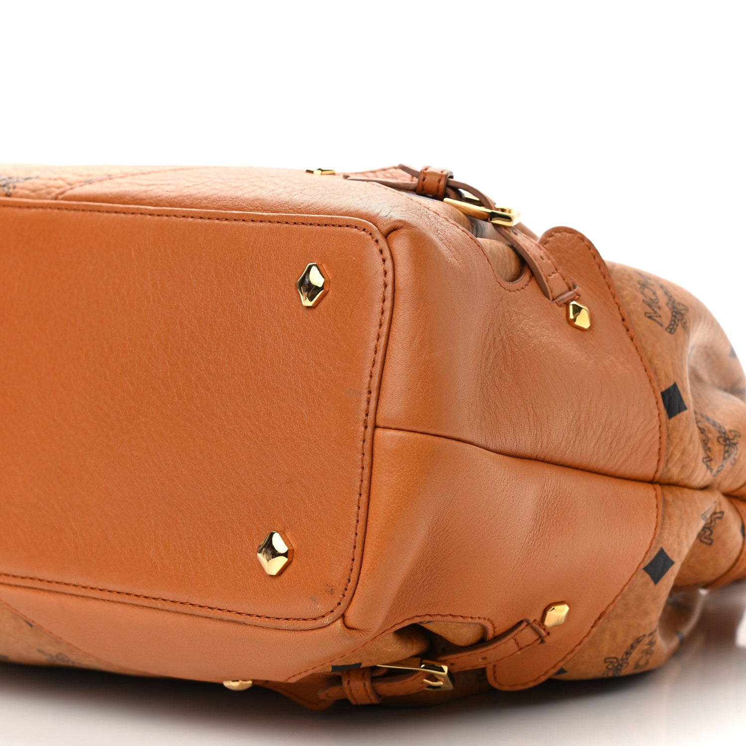 MCM Visetos Shoulder Bag Cognac 9 of 13