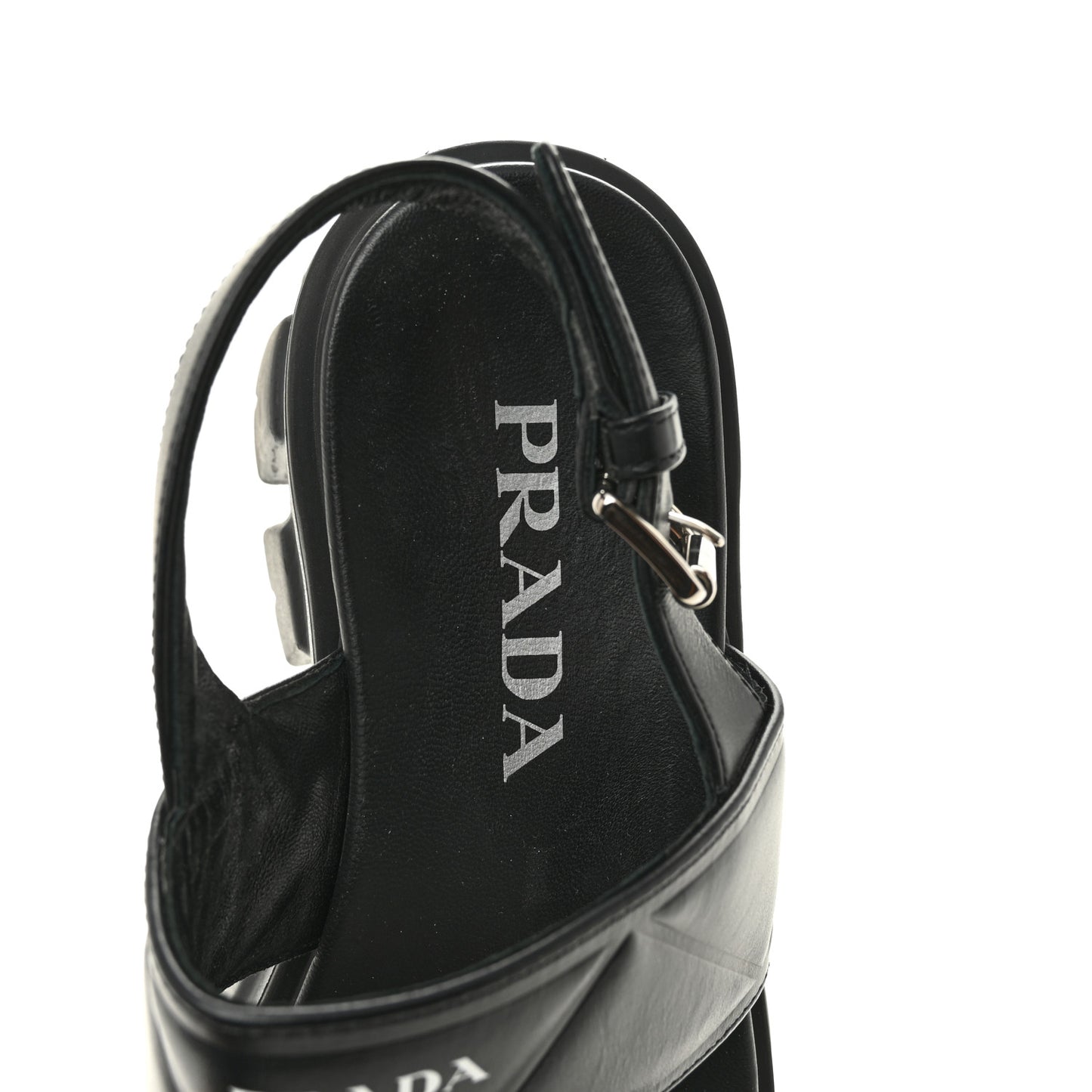 Nappa Soft Logo Padded Monolith 55mm Sandals 37.5 Black