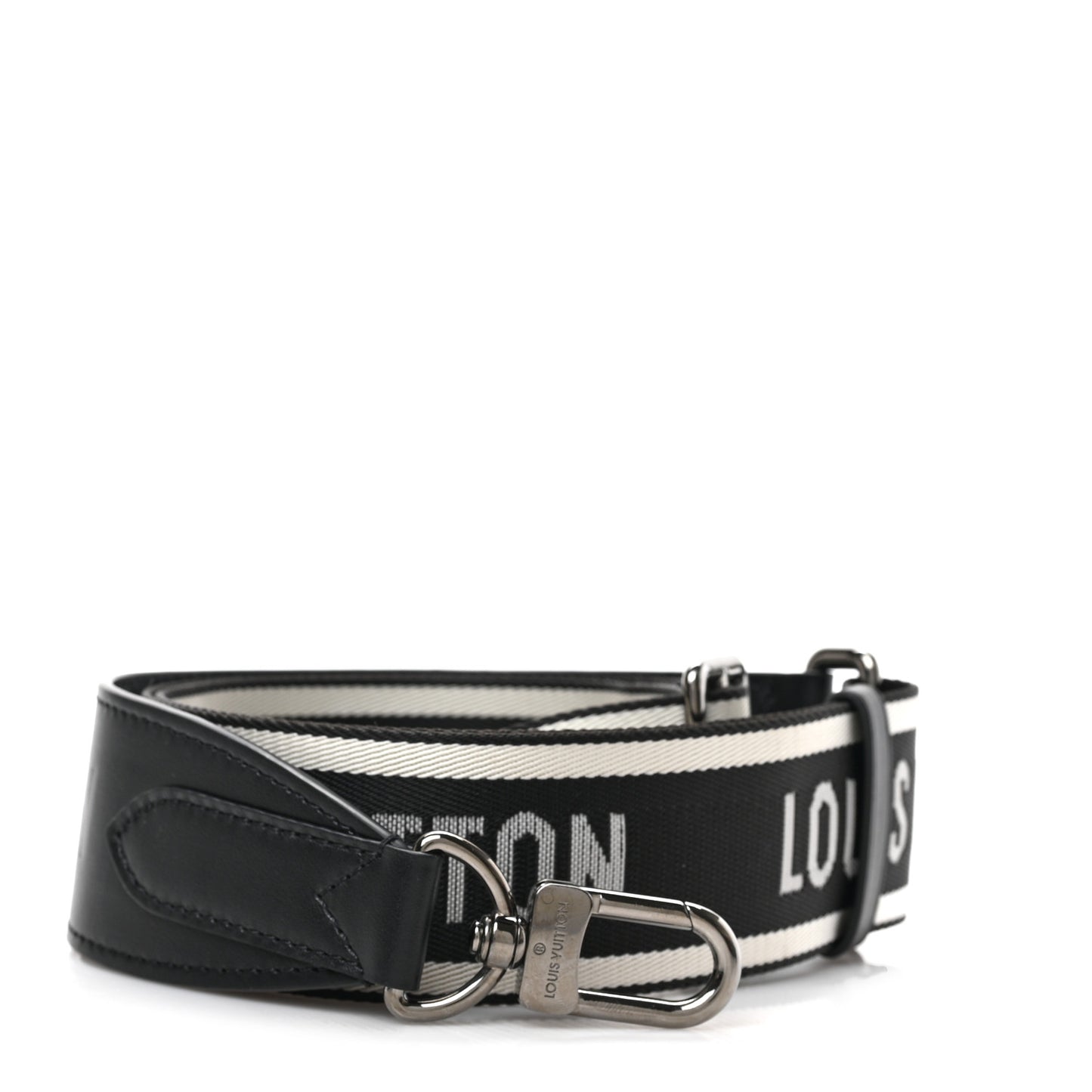 Nylon Jacquard Sporty Bandouliere Shoulder Strap Black