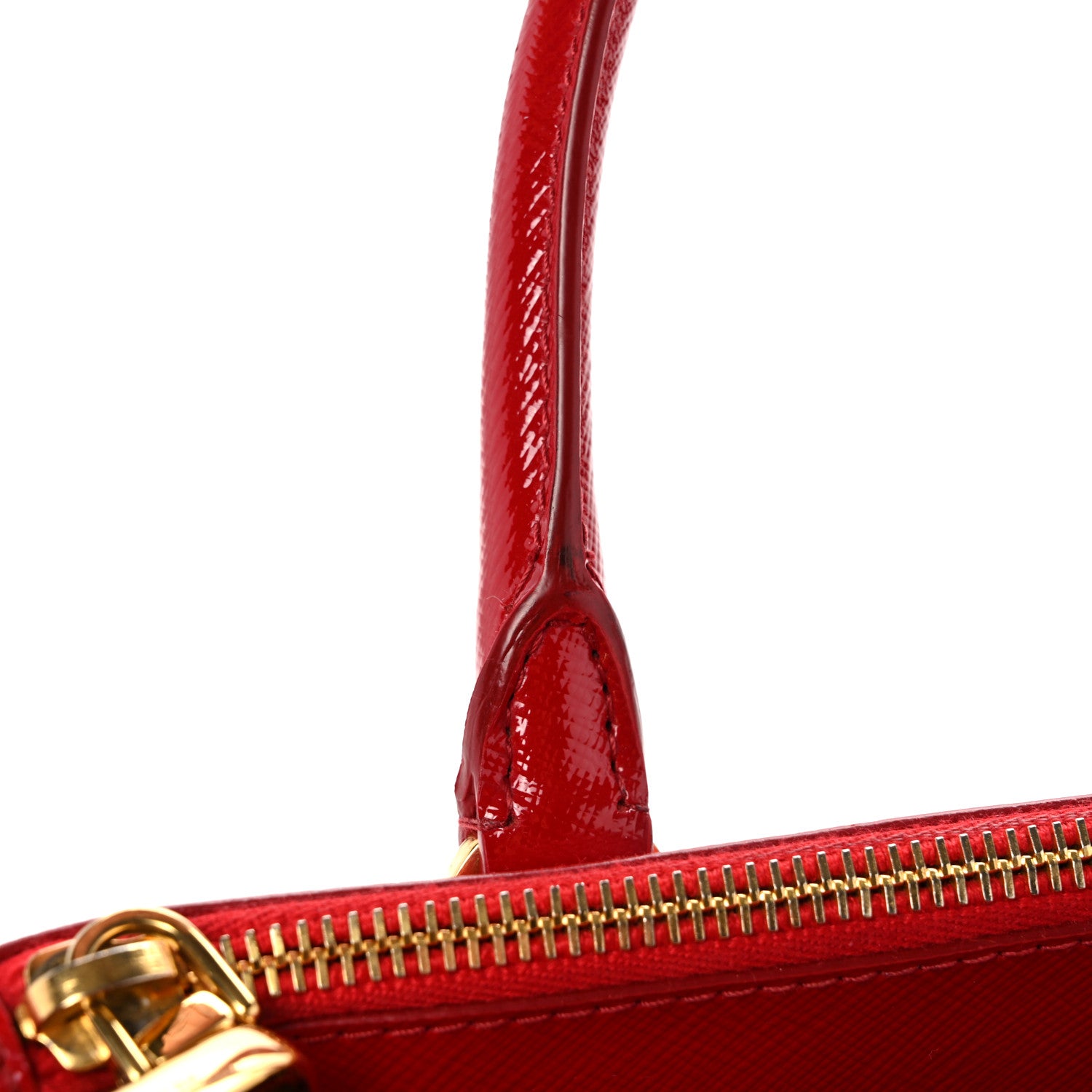 Prada Saffiano Vernice Galleria Double Zip Tote Rosso 1894327