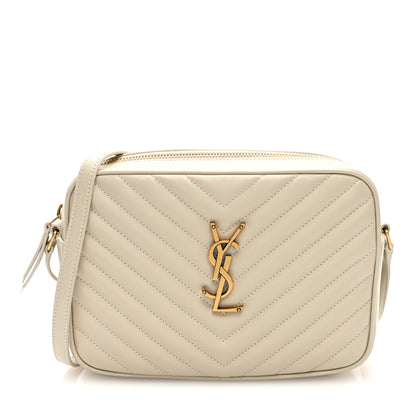 Saint Laurent Calfskin Matelasse Monogram Lou Camera Bag Crema Soft 8 of 10