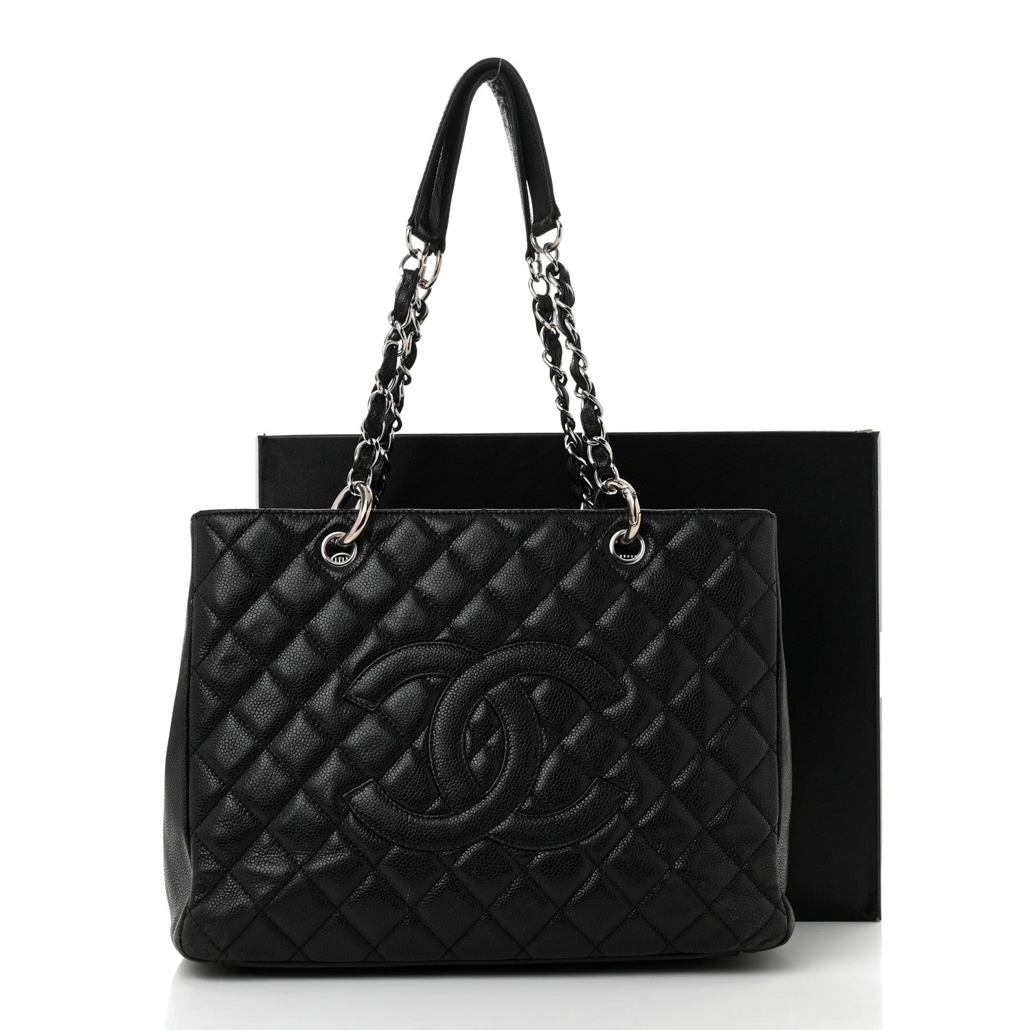 Chanel Caviar Quilted Grand Shopping Tote GST Black 14 of 14
