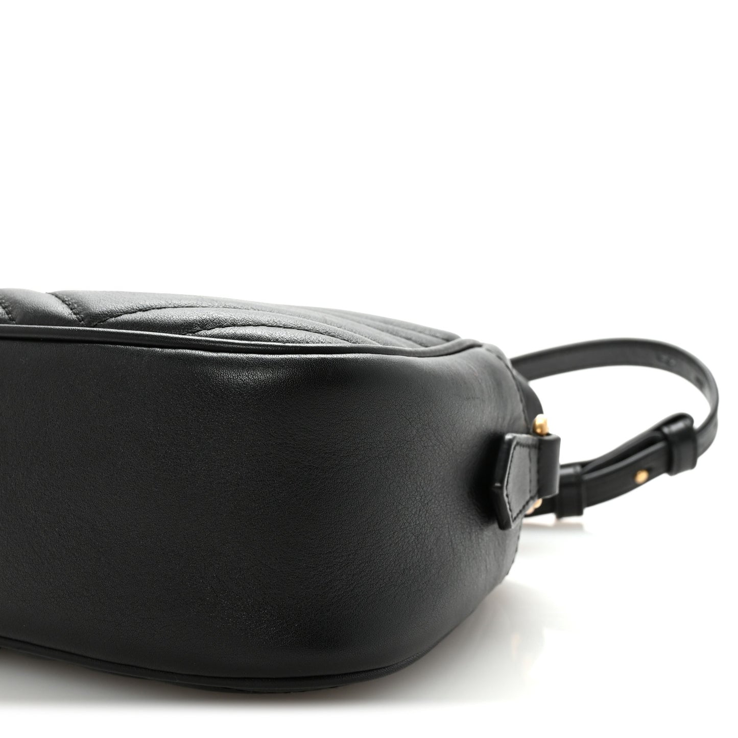 Calfskin Matelasse Small GG Marmont Chain Shoulder Bag Black