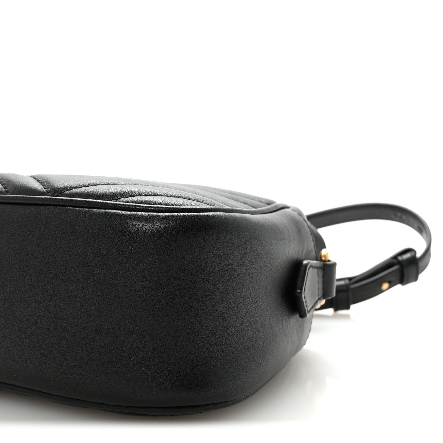 Gucci Calfskin Matelasse Small GG Marmont Chain Shoulder Bag Black 10 of 10