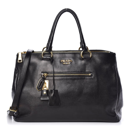 Prada Soft Calf Shopping Tote Black 1 of 20