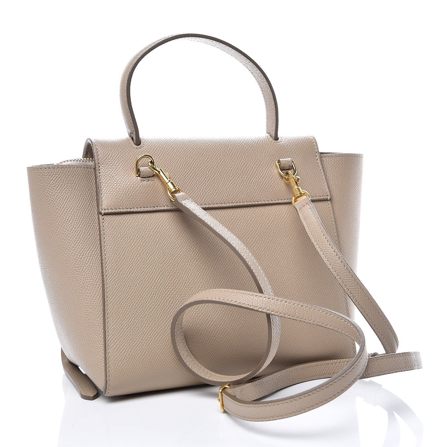 Grained Calfskin Nano Belt Bag Light Taupe