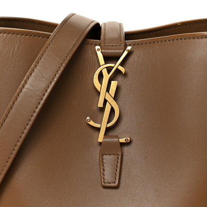 Saint Laurent Shiny Calfskin Le 37 Small Bucket Bag Dark Cork 8 of 10