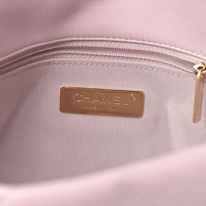 Chanel Lambskin Quilted Medium Chanel 19 Flap Light Pink 6 of 11