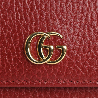 Gucci Pebbled Calfskin GG Marmont 6 Key Holder Hibiscus Red 10 of 11