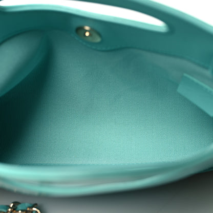 Chanel Shiny Crumpled Calfskin Quilted Nano 31 Shopping Bag Turquoise 5 of 11