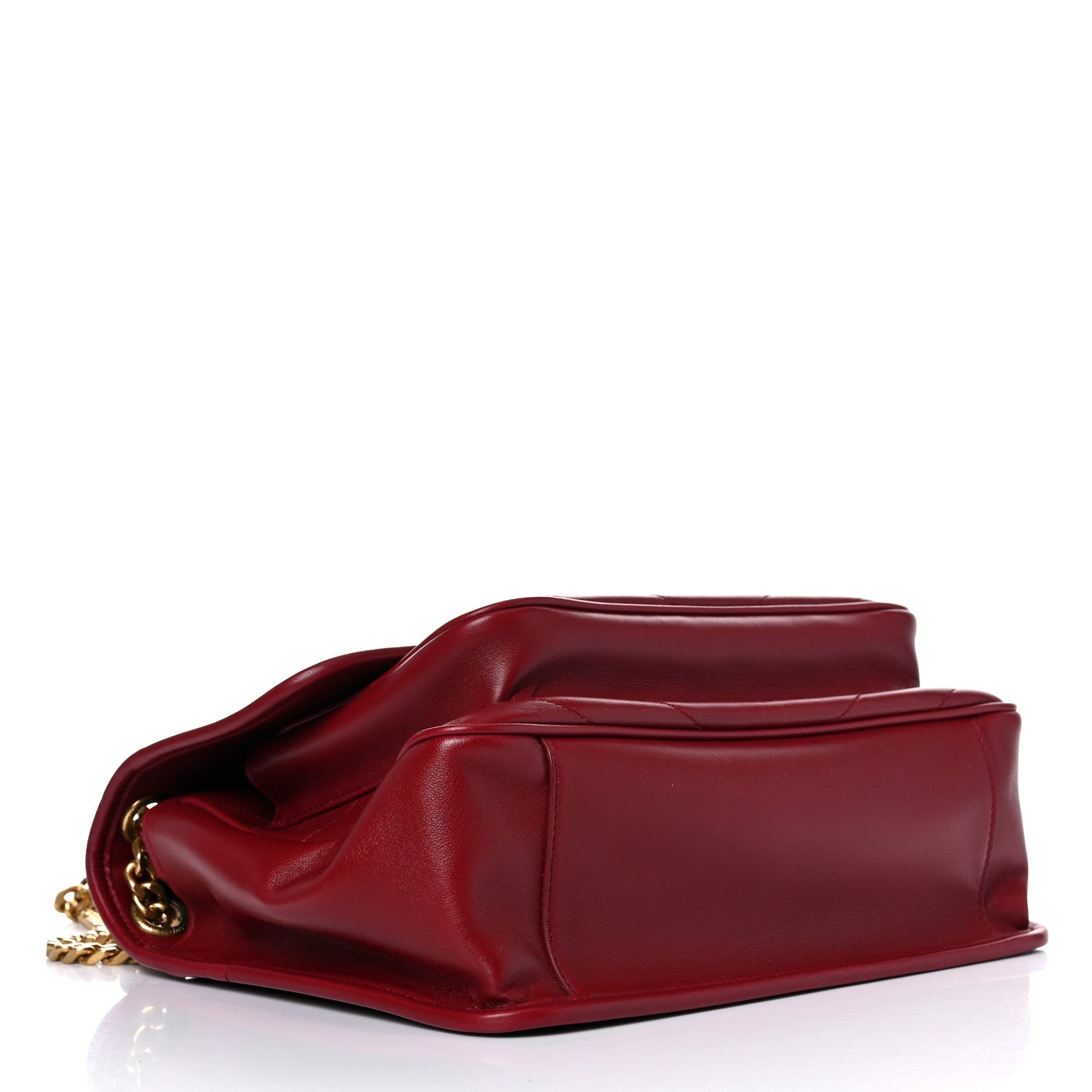 Saint Laurent Lambskin Matelasse Monogram Medium Niki Chain Satchel Red 4 of 11