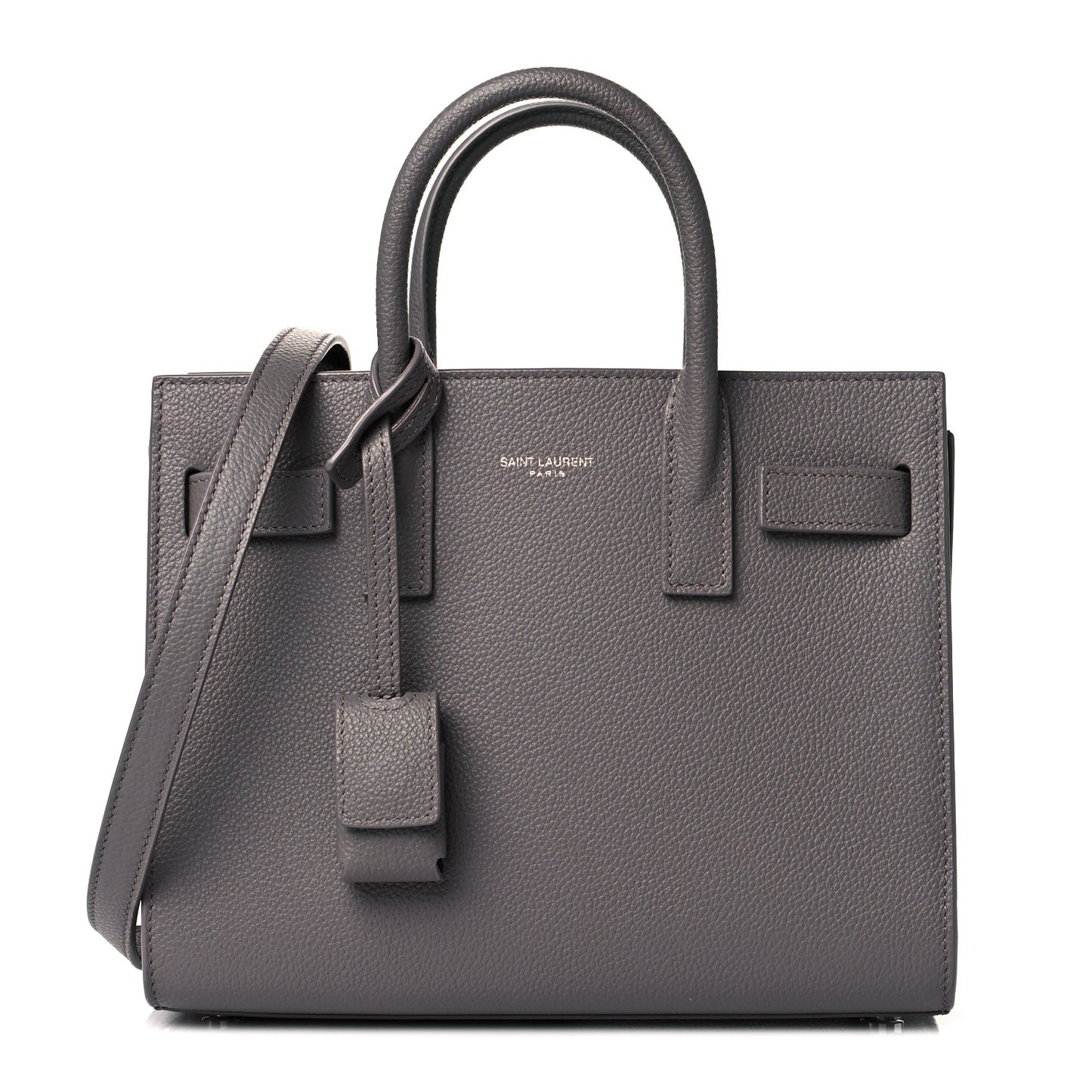 Grained Calfskin Nano Sac De Jour Fog