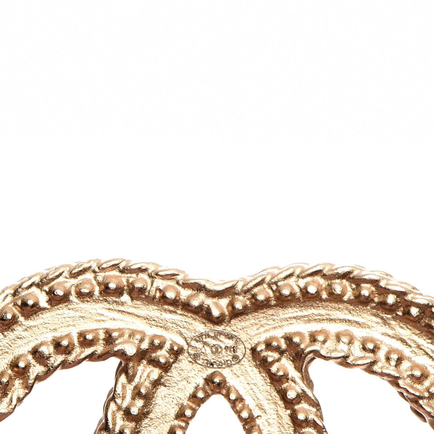 CC Drop Earrings Matte Gold