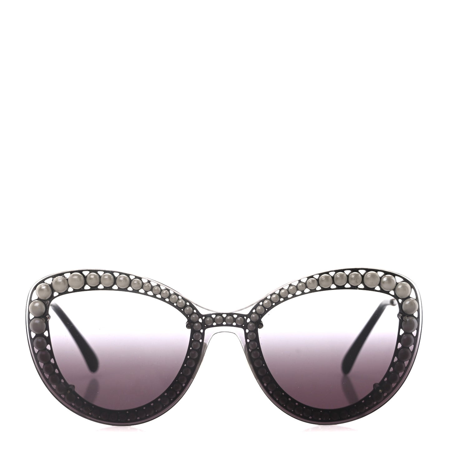 Acetate Metal Pearl Butterfly Sunglasses 4236-H Grey