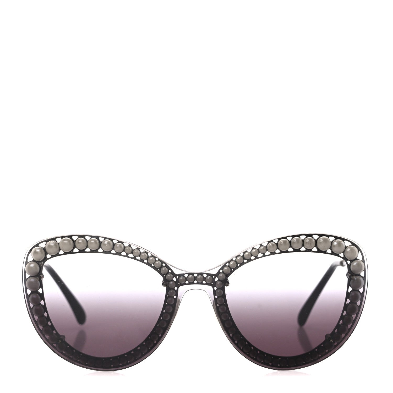 Chanel Acetate Metal Pearl Butterfly Sunglasses 4236-H Grey 2 of 9