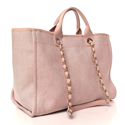 Chanel Mixed Fibers Calfskin Medium Deauville Tote Rose Pink 3 of 10