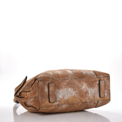 Alexander McQueen Distressed Metallic Suede Faithful De Manta Tote Gold 4 of 8
