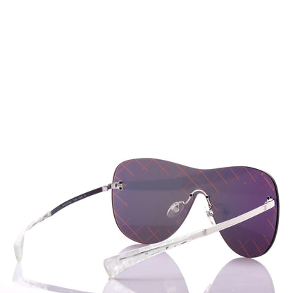 Chanel Shield Runway Sunglasses 4215 Silver Red 3 of 7