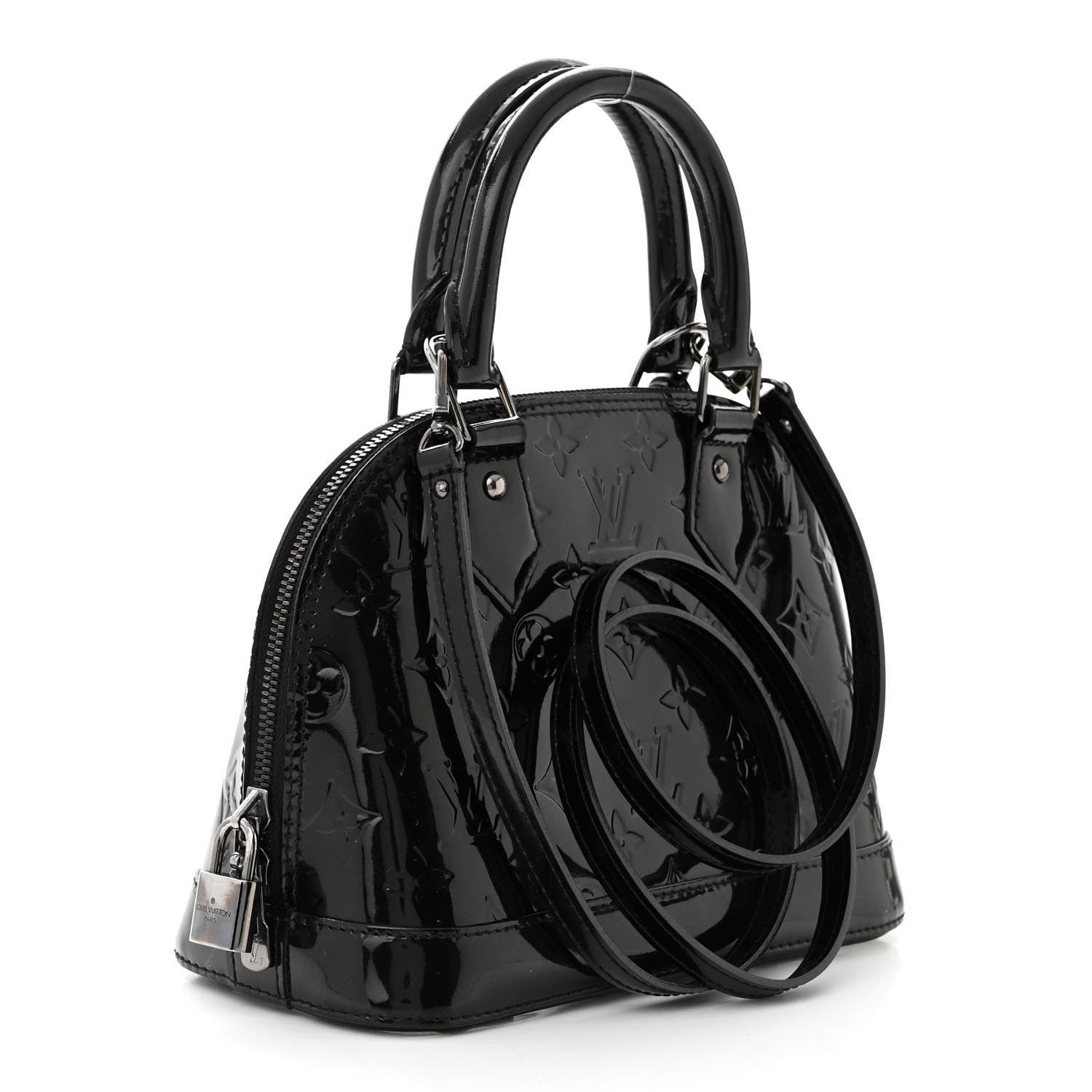 Louis Vuitton Vernis Alma BB Noir Magnetique 3 of 10