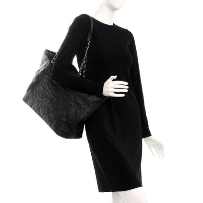 Chanel Grained Calfskin Quilted Large Daily Shopping Tote Black 2 of 14