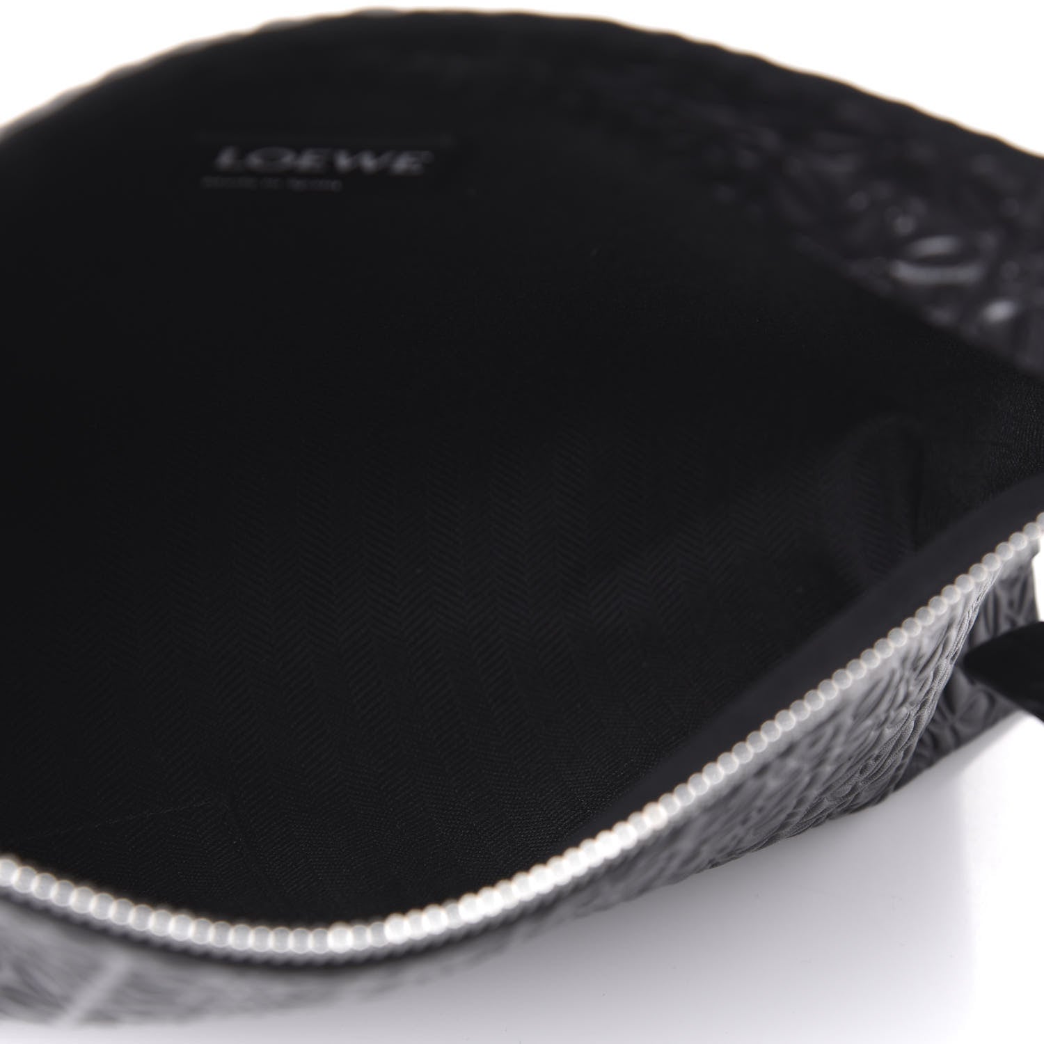 Loewe Calfskin Embossed Repeat T Pouch Black 5 of 10