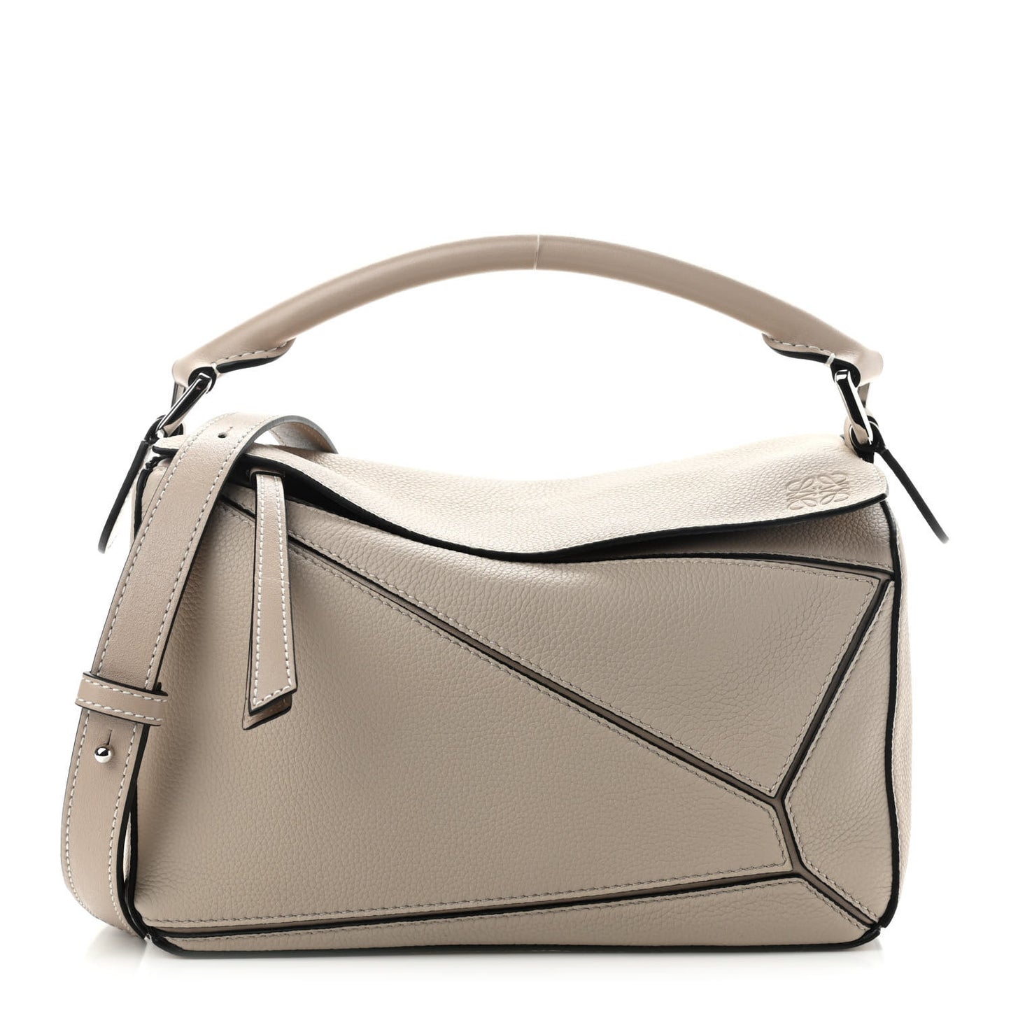 Calfskin Small Puzzle Bag Light Oat