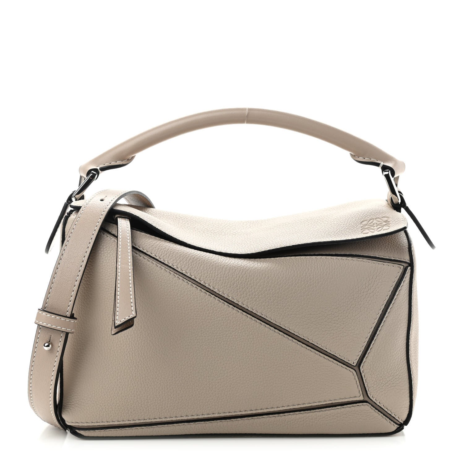 Loewe Calfskin Small Puzzle Bag Light Oat 1 of 9