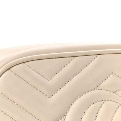 Gucci Calfskin Matelasse Small GG Marmont Chain Shoulder Bag White 11 of 15