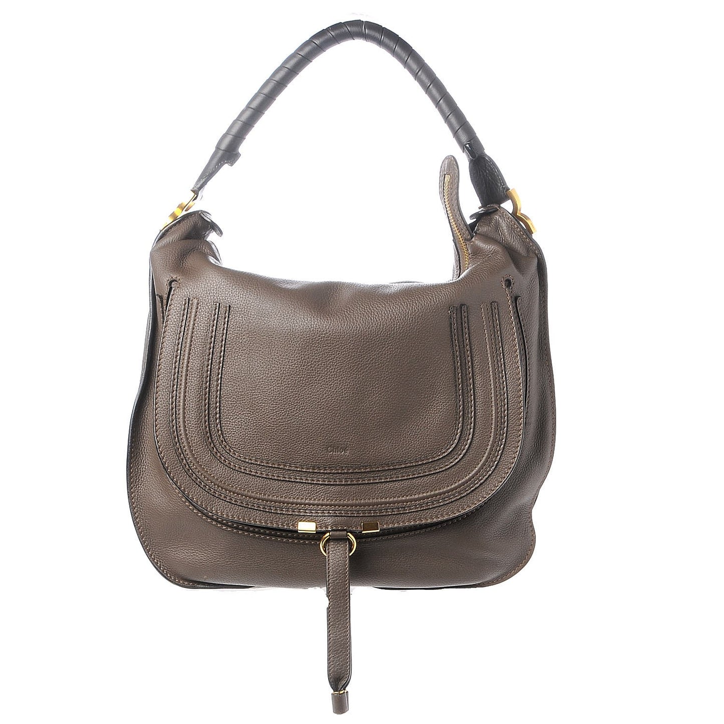 Calfskin Large Marcie Hobo Ash