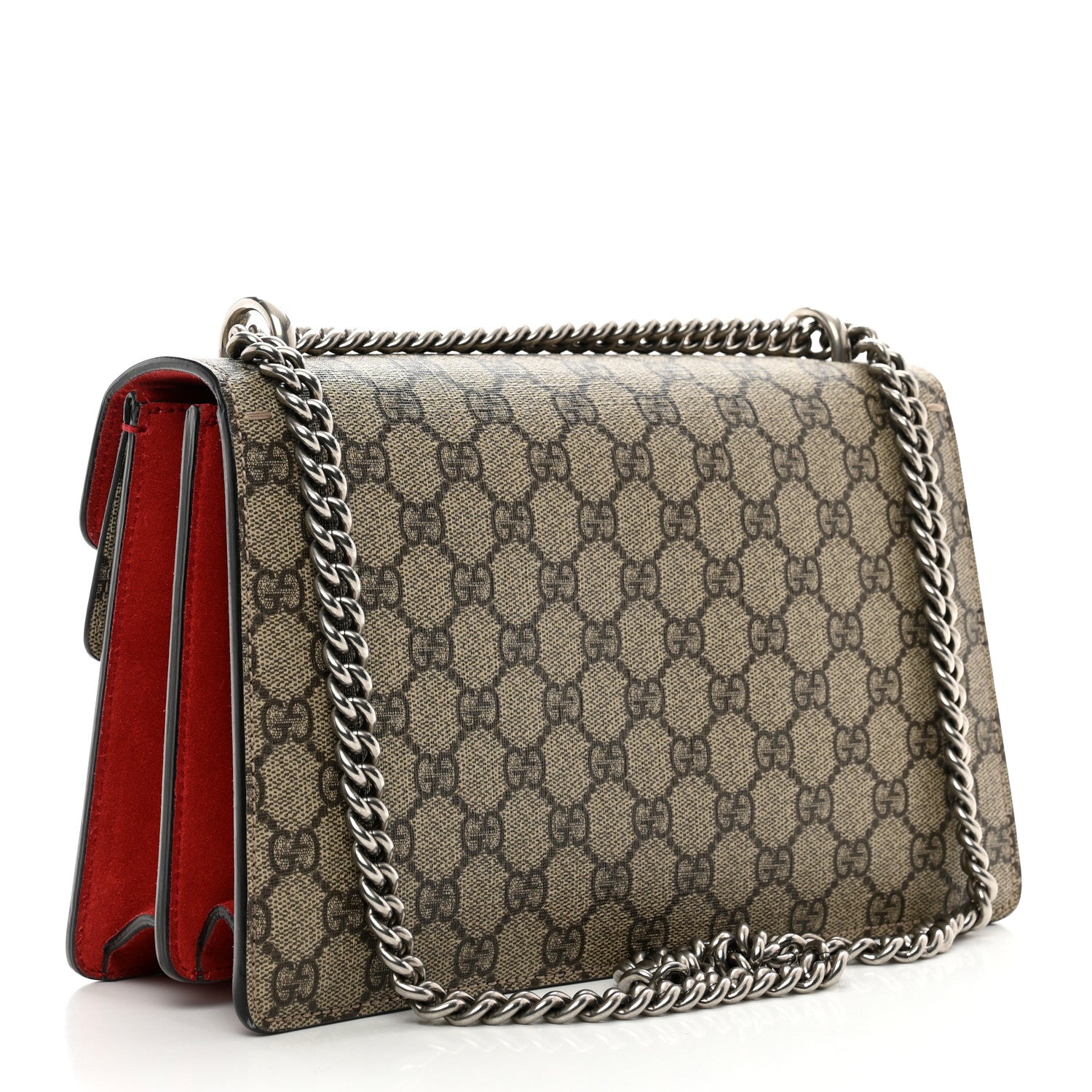 Gucci GG Supreme Monogram Small Dionysus Shoulder Bag Red 3 of 12
