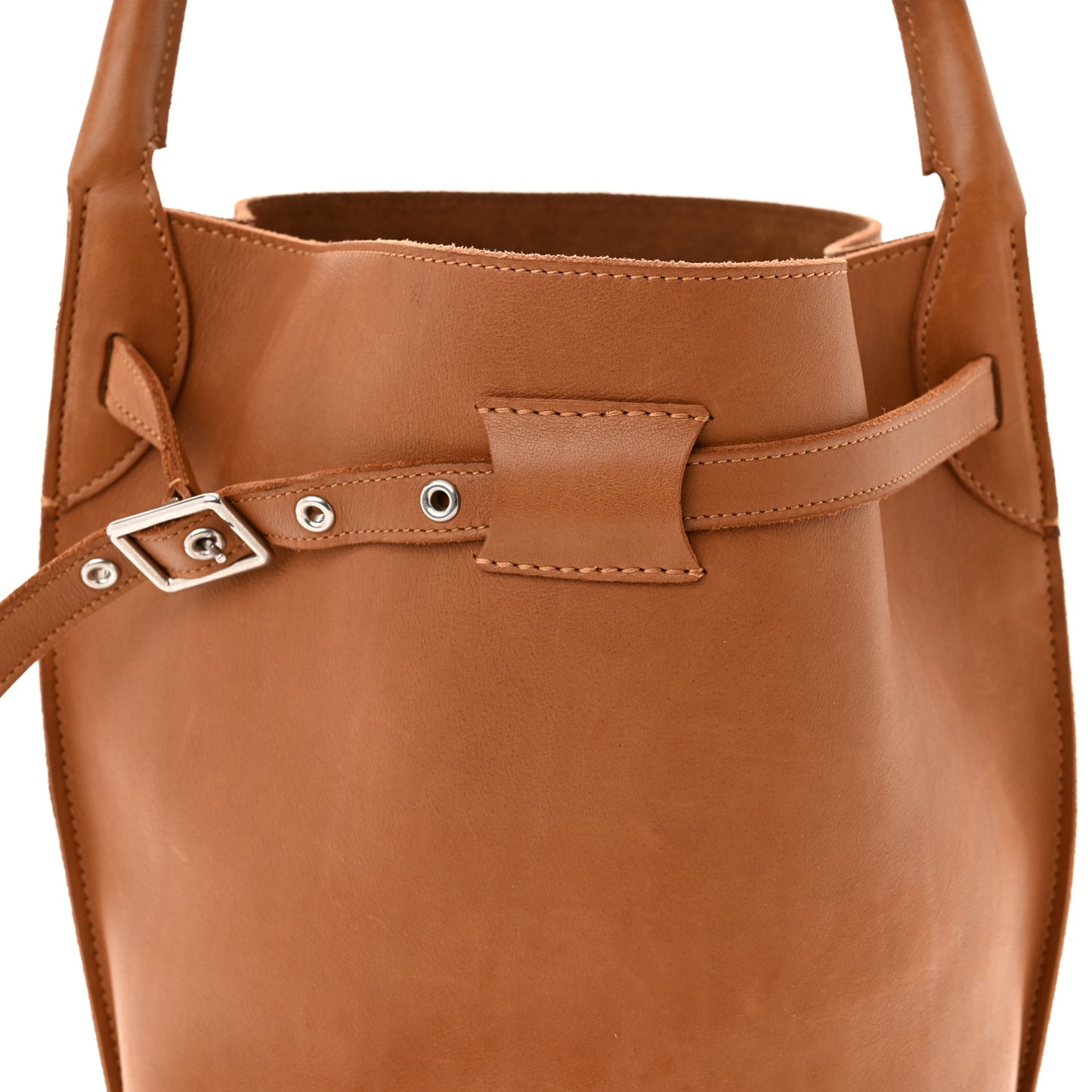 Smooth Calfskin Big Bucket Bag Tan
