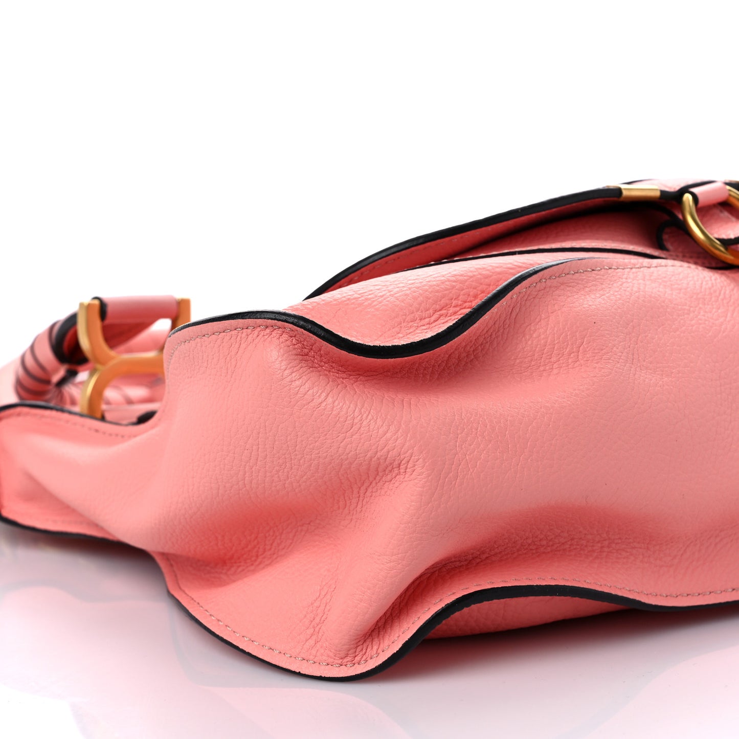 Calfskin Small Marcie Satchel Coral Pop