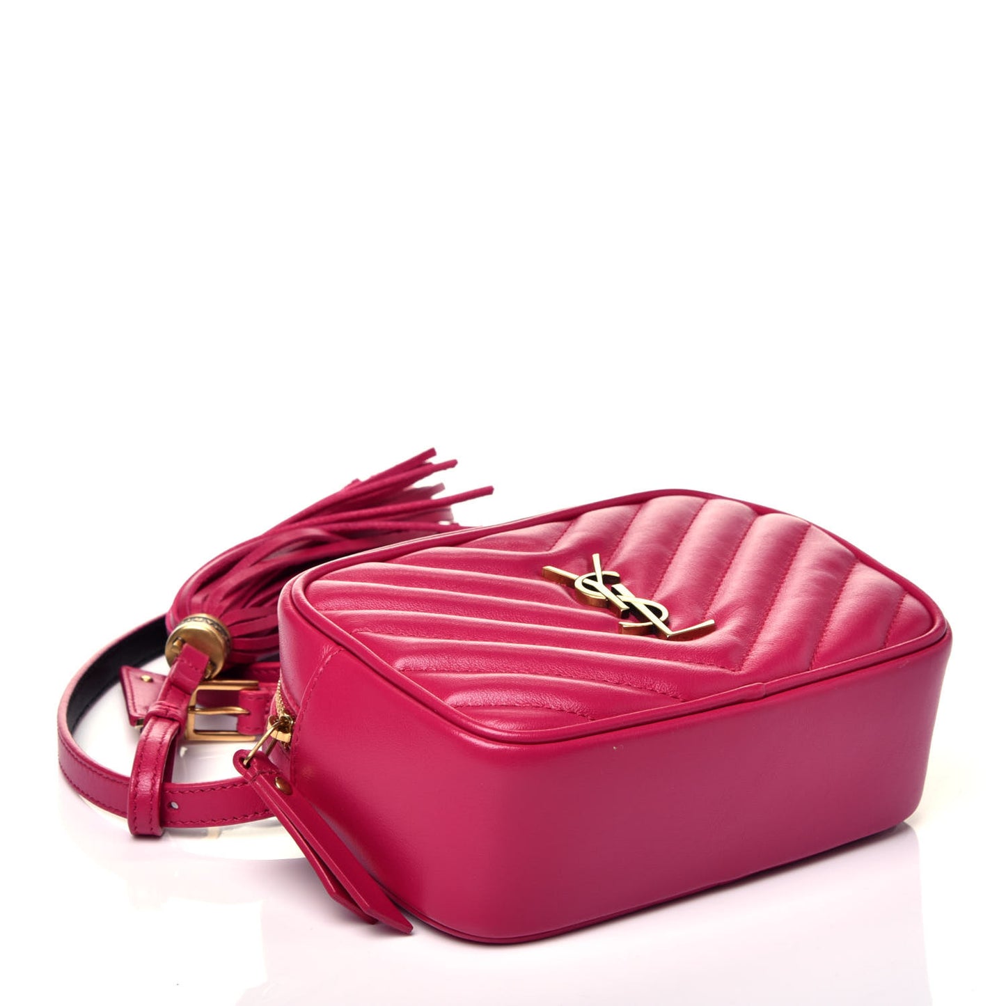 Calfskin Matelasse Monogram Lou Belt Bag Bright Pink