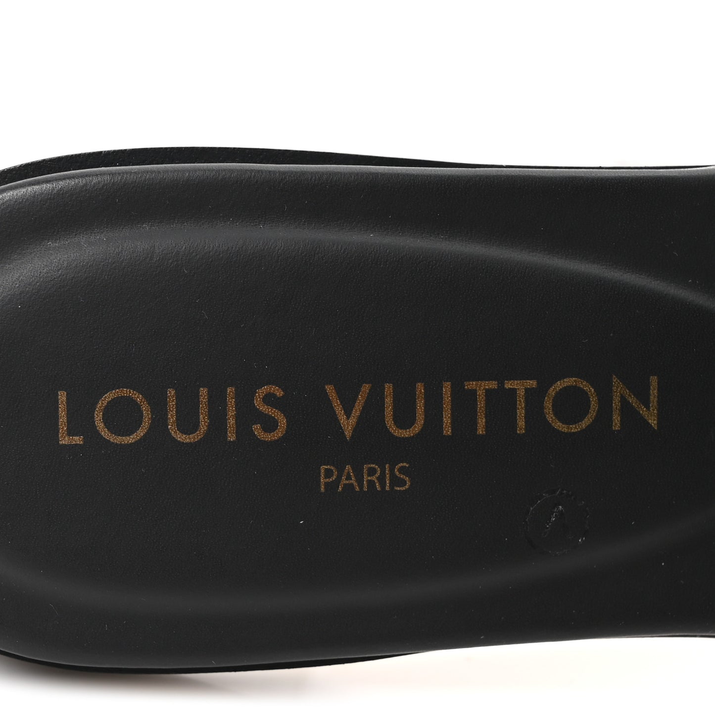 Calfskin LV Isola Flat Sandals 39 Black