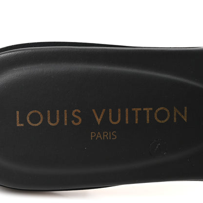 Louis Vuitton Calfskin LV Isola Flat Sandals 39 Black 8 of 9