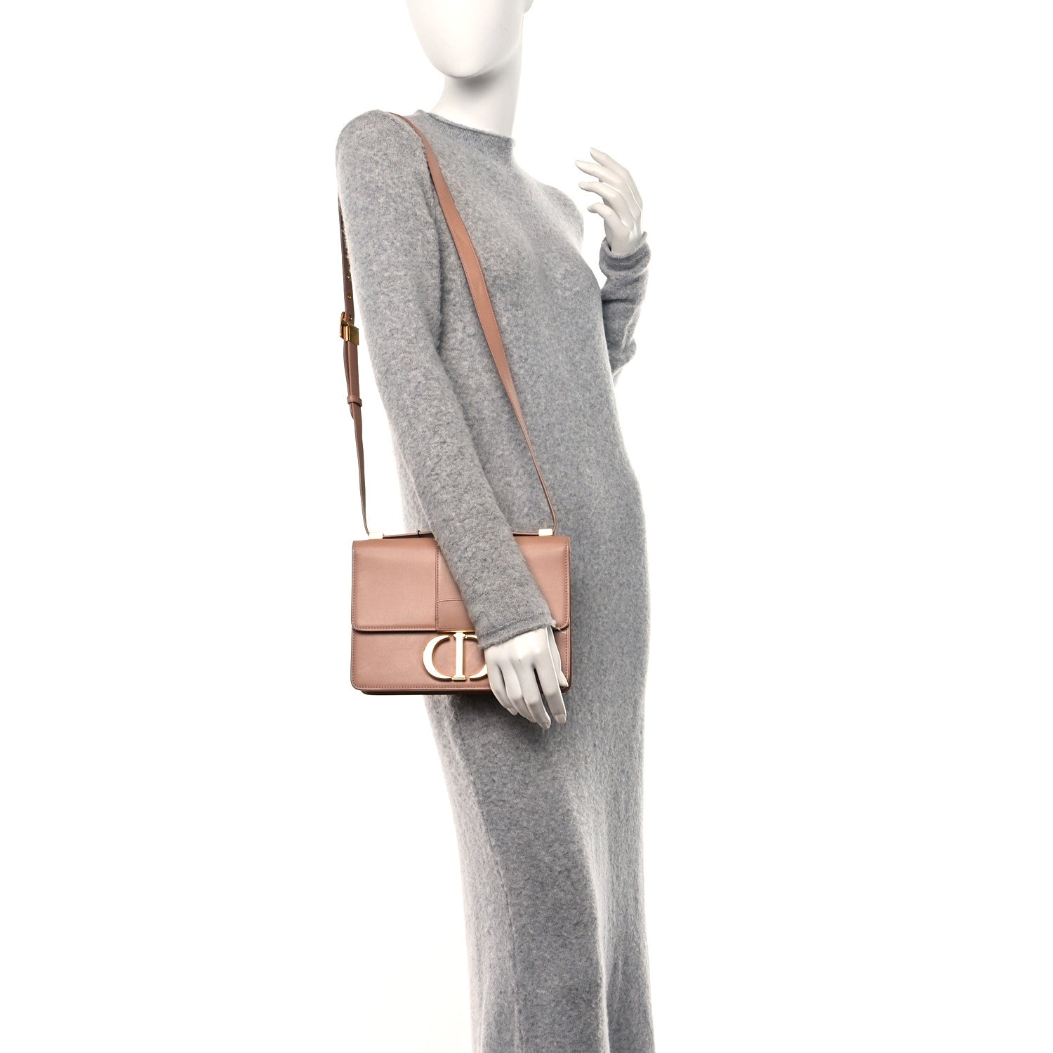Christian Dior Box Calfskin 30 Montaigne Flap Bag Rose Des Vents 2 of 10